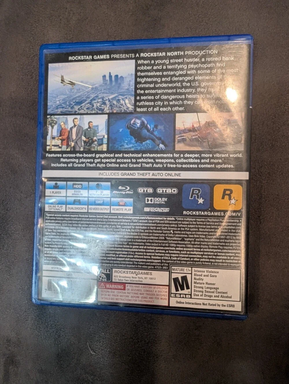 Grand Theft Auto V Five PS4 Game PlayStation 4 Game